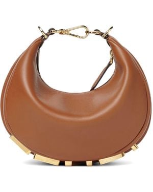 Fendi Graphy Mini Hobo Bag - Brown