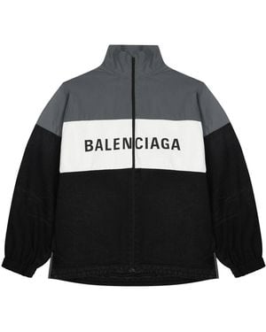 Balenciaga Jacket With Logo - Black
