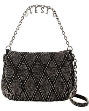 DIESEL Charm D Medium Shoulder Bag - Black