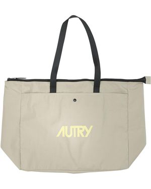 Autry Large Logo Shoulder Bag - Natural