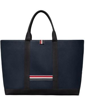 Thom Browne Tool Medium Leather Tote - Blue