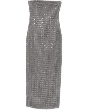 rotate beaded strapless maxi dress Beaded strapless maxi dress in brown - Rotate
