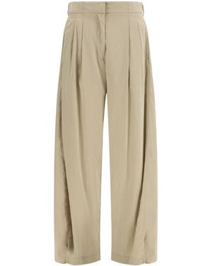 The Row Iven Silk And Nylon Pants - Natural