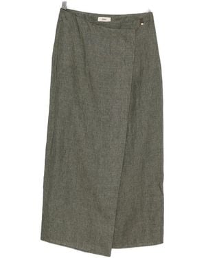 Herno Flax Linen Cotton Skirt - Green