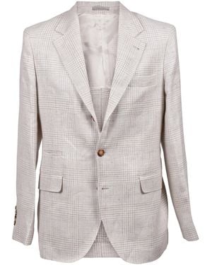 Brunello Cucinelli Light Linen Wool Suit - Gray