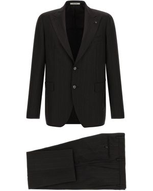 Tagliatore 'Vesuvio' Wool Suit - Black