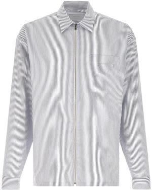 Prada Zip Striped Shirt - Gray