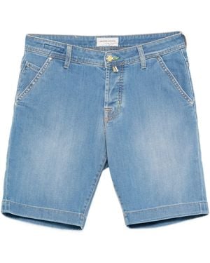 Jacob Cohen Polyester Cotton Bermuda Shorts - Blue