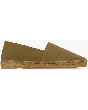 Saint Laurent Cotton Gabardine Espadrille - Natural