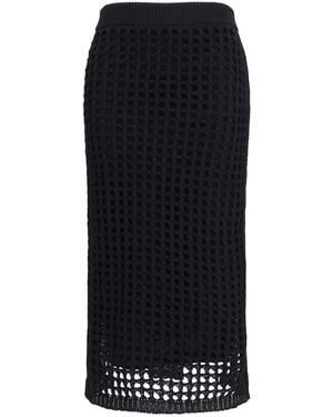 Max Mara Skirt Cotton Mesh - Black