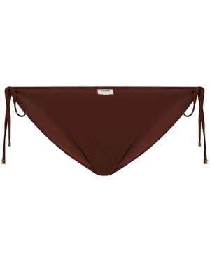 Celine Triomphe Tie Side Bikini Hipster - Brown
