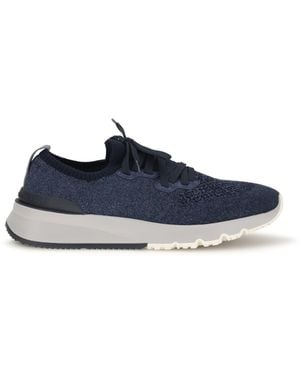 Brunello Cucinelli Sneakers Cotton Denim - Blue