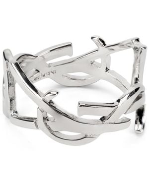 Saint Laurent Scarf Ring Cassandre - White
