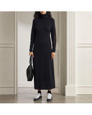 Y-3 Knit Dress With Hood - Blue