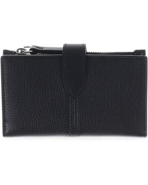 Maison Margiela Leather Zip Cardholder - Black