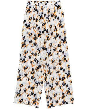 Marni Silk Woven Pants - White