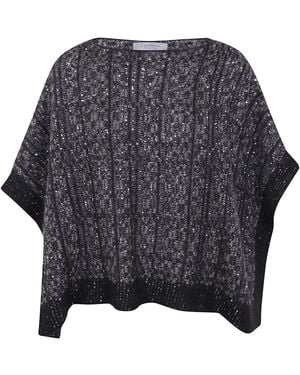 D.exterior "Galles" Soft Alpaca Cape - Gray