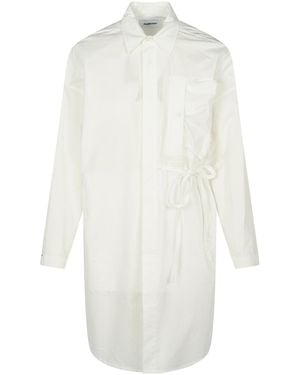 Ambush Oversized Waist-Tie Shirt Dress - White