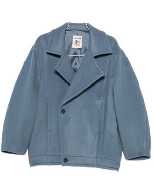 Semicouture Kara Wool Coat - Blue