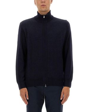 BOSS Shirt With Zip - Blue