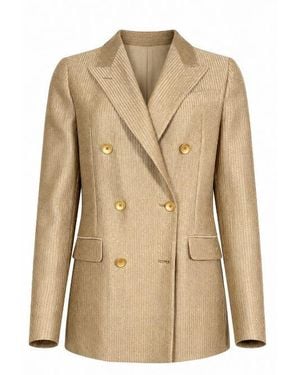 Tagliatore Tone Pinstripe Double-Breasted Jacket - Natural