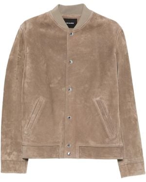 Yves Salomon Seigle Calf Wool Polyamide Jacket - Natural