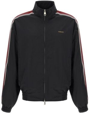 Versace Craquelé-Effect Blouson - Black