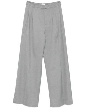 Tela Pants Wide-Leg Wool-Blend - Gray