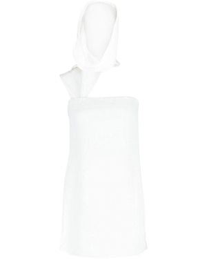 Ferragamo Hooded Mini Dress - White