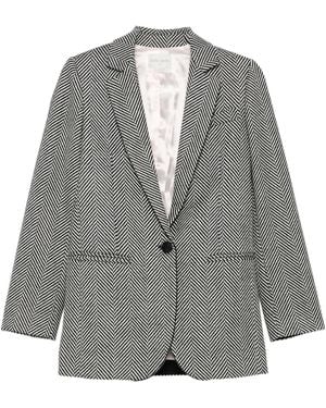 forte_forte Chevron Wool Chic Jacket - Gray