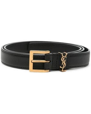 Saint Laurent Cintura Sottile "Cassandre" - Black