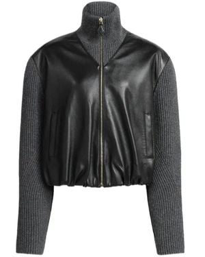 Alaïa Zip Funnel-Neck Jacket - Black