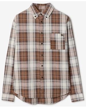 Burberry Madras Check Cotton Shirt - Brown