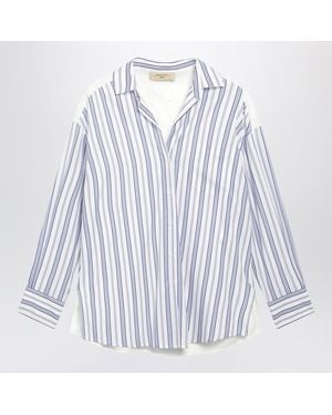 Weekend by Maxmara Striped Shirt With Sangallo Insert - Blue