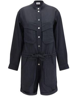 Isabel Marant Marant Etoile Short Cotton Blend Jumpsuit - Blue