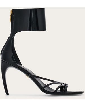 Ferragamo Clethra Sandals, Nappa Leather - Black