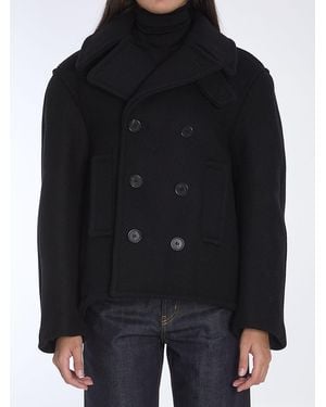 Saint Laurent Coats - Black