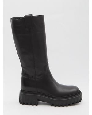 Hogan H700 Mid-Calf Boots - Black