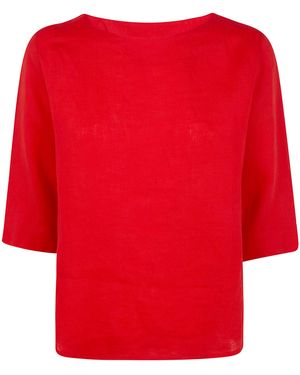 Whyci Linen Blouse - Red