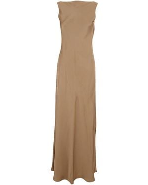 Antonelli Long Dress Mara Viscose - Natural
