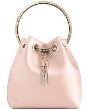 Jimmy Choo Bucket Bag Bon Bon Satin - Pink
