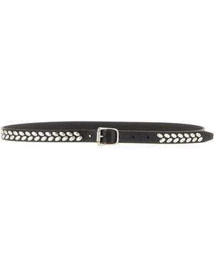 Lemaire 'Almond Stud' Belt - Black