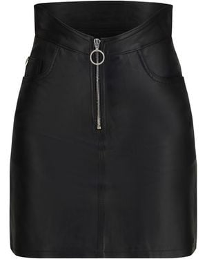 Fiorucci Mini Skirt Leather - Black