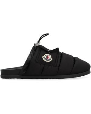 Moncler Mon Pocket Mules - Black