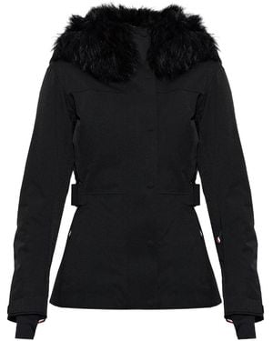 Moncler "Grenoble" Giacca Da Sci Imbottita "Loira" Con Cappuccio - Black