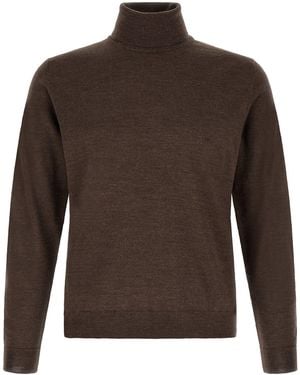 Zanone Turtle-Neck Sweater - Brown