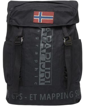 Napapijri Equator Logo-Print Buckle-Fastening Backpack - Black