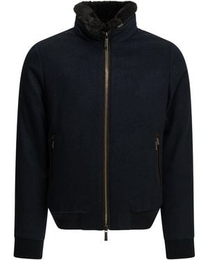 Moorer Bellati-Ls9 Bomber Jacket - Blue