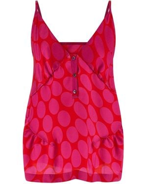 Dries Van Noten 'caliya' Top - Red