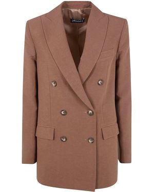 DR. HOPE Double Breasted Blazer Jacket - Brown